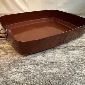 Dansk France Enamel Kobenstyle 11X14 MEGA Lasagna Baking Pan Casserole Burgundy